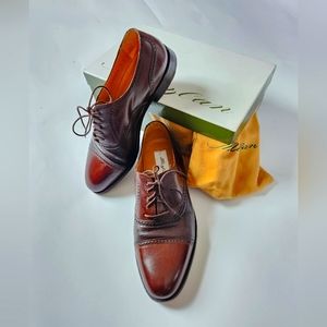 Mens 9 Mezlan 90s oxfords brown lace up shoes